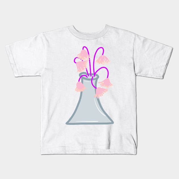 SOLDANELLE IN GREY VASE Kids T-Shirt by aroba